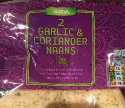 2 garlic coriander naans